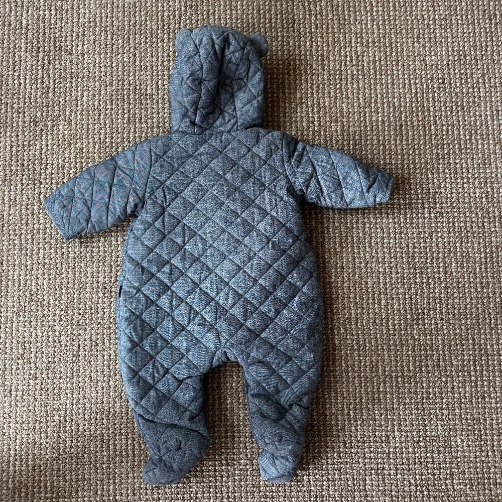 Baby Gap Chambray Quilted Hooded Bunting | 3–6 Months - Picture 3 of 4